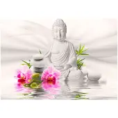 Kärkkäinen Artgeist Buddha And Orchids itseliimautuva fototapetti