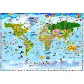 Kärkkäinen Artgeist World Map for Kids fototapetti