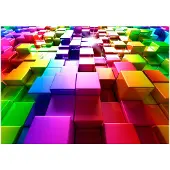 Kärkkäinen Artgeist Colored Cubes fototapetti