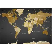 Kärkkäinen Artgeist World Map: Modern Geography itseliimautuva fototapetti