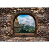 Kärkkäinen Artgeist Stony Window: Mountains itseliimautuva fototapetti