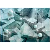 Kärkkäinen Artgeist Concrete Cubes (Green) itseliimautuva fototapetti