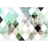 Kärkkäinen Artgeist Rhombic Chessboard (Green) itseliimautuva fototapetti