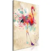 Artgeist Watercolor Flamingo (1 Part) Vertical taulu