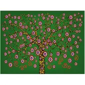Artgeist abstract: tree (green) fototapetti