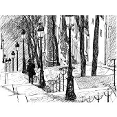 Artgeist stairs - Montmartre fototapetti