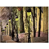 Artgeist Lonely walk through Montmartre fototapetti