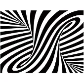 Artgeist optical art: black and white fototapetti