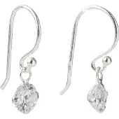 Silver Bar Kevyt 5mm valkoinen korvakorut