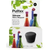 Pulltex - Silikoninen Viinipullonsulkija Musta