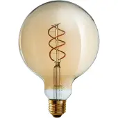 Airam LED filamenttilamppu G125, E27 4,9W 400lm 2200K, himmen., amber
