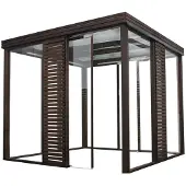 Tammiston Puu 2,5 x 2,5 m terassille lasikuutio