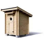 Kannala 2,5m² pulpettikattoinen puucee