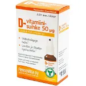 Fennovita D-vitamiinisuihke 50 μg + K2 25 ml ravintolisä