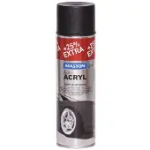 Maston AutoAcryl 500ml puolikiiltävä musta spraymaali