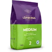 LÖFBERGS Kahvipavut Medium Roast Rainforest Alliance, 1 kg