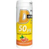 Vitabalans D-Vita veriappelsiininmakuinen 50 µg 200 tabl ravintolisä