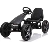 Mercedes Benz GoKart musta polkuauto kumirenkailla