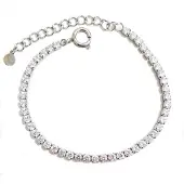 By Jolima Celine Tennisbracelet - Silver - ONE SIZE