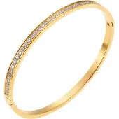 By Jolima Celine Crystal Bangle - Gold - ONE SIZE