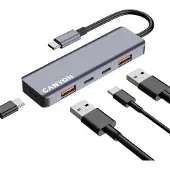 Canyon Ds-18 Usb-c Hub 5-in-1, harmaa väri