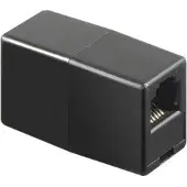 Deltaco – Modulaarijatkokappale 8P/8C, suojaamaton, RJ45, musta (MD-11D)