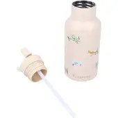 Kidzroom Stainless Steel Juomapullo 350 ml Small Talk, Beige