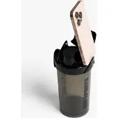 MM Sports Shaker with Mobile Holder, Smoked Black 700 ml