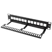 Lanberg PPKS-9112-B, Telineen sokkopaneeli, Metalli, Musta, 390 g