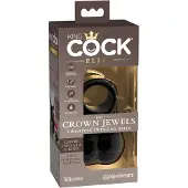 King Cock Crown Jewels - värisevä penisrengas (musta)
