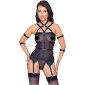 Cotelli collection Bondage BONDAGE BASQUE - SVART