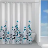 Gedy Suihkuverho sininen kukka 180x200 cm