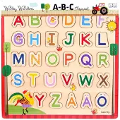Barbo Toys Wacky Wonders - Wooden Puzzle - Abc(Se) - Multi/patterned - SWEDISH