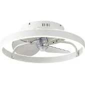 QAZQA Kattotuuletin valkoinen 50cm sis. LED himmennettävä kaukosäätimellä - Maddy