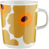 Marimekko Unikko muki 2,5 dl 2-pakkaus, valkoinen/karamelli/oranssi