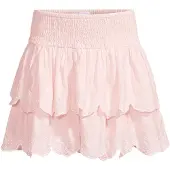 Lindex Skirt Flounces And Smock Embr - Pink - 92