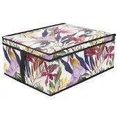 Hobby Hall Kukkakuvioitu kaapin järjestäjä kannella 48x36x19cm