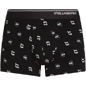 Karl Lagerfeld Bokserishortsit 'Ikon' beigenharmaa / musta / offwhite