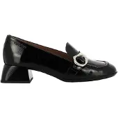 Wonders for woman. D-1210_5452_5792 James Black Leather Loafers (38), 3 to 5 cm, None, Casual, Classic, Patent Leather
