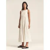 St MRLO Mekko 'REMI TIERED DRESS' kerma / musta