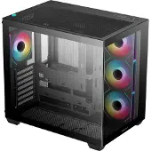 DeepCool CG530 4F -miditornikotelo ikkunalla ja RGB-valaistuksella, musta