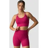 ICANIWILL Ribbed Define Seamless Sports Bra Dark Pink