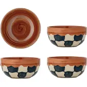 Bloomingville Check kulho 4-pack Ø14 cm Sininen