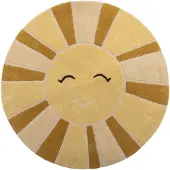 Bloomingville Matto - 110 cm - Aurinko - Villa - Keltainen - - OneSize - Viltit