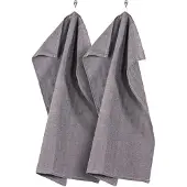 Sabor - Home Keittiöpyyhe 50x70 cm 2 kpl Harmaa/Valkoinen