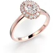 Festive Selena Halo timanttisormus 0.64ct 14-726-064-PK-LABGVS1