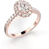Festive Selena Halo timanttisormus 0.74 ct 14-727-074-PK-HSI1