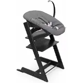Stokke Tripp Trapp syöttötuoli ja Newborn Set -istuin Black/Anthracite black