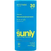 ATTITUDE Sunly Kids Sunscreen Stick mineraaliaurinkosuojavoide patukassa lapsille SPF 30 60 g