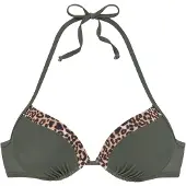 LASCANA Bikinitoppi beige / ruskea / oliivi